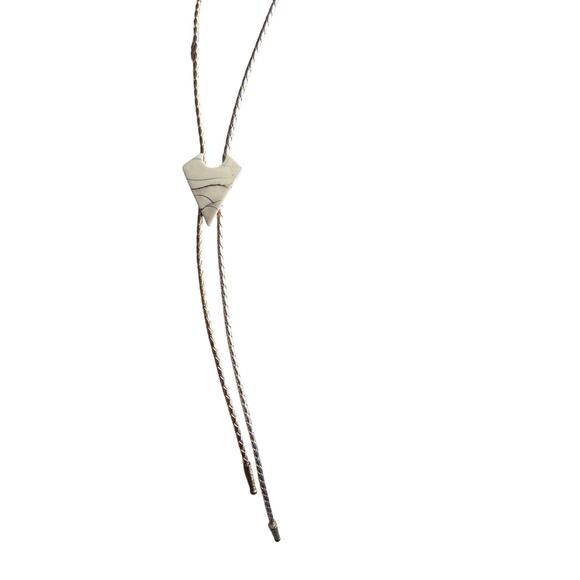 Handmade Southwest Bolo Tie – Silver Gold Braided Cord